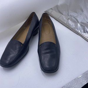 Easy Spirit Shoes Women's Size 8.5 Black Esevans Block Heeled Slip-on Loafers